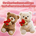 Pluszowy Miś "Rose Love" z Bukietem Róż – Romantyczny Prezent