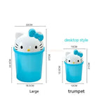 New Sanrio Hello Kitty Dustbin Trash Can Rubbish Bin Garbage Binsanrio Kawaii Trash Paper Basket Can Living Room Bedroom