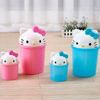 New Sanrio Hello Kitty Dustbin Trash Can Rubbish Bin Garbage Binsanrio Kawaii Trash Paper Basket Can Living Room Bedroom