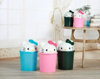 New Sanrio Hello Kitty Dustbin Trash Can Rubbish Bin Garbage Binsanrio Kawaii Trash Paper Basket Can Living Room Bedroom