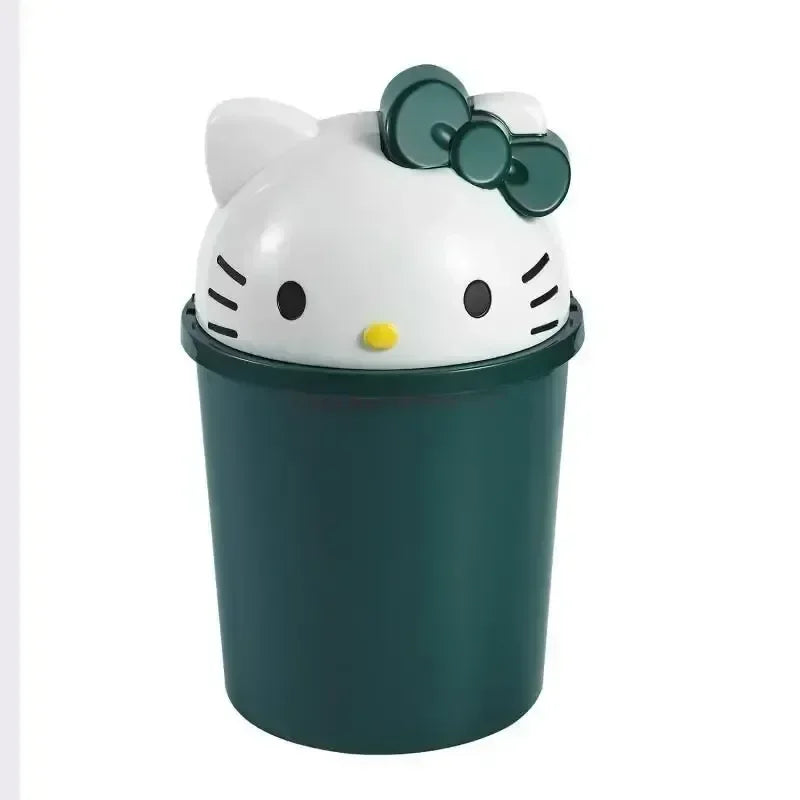 New Sanrio Hello Kitty Dustbin Trash Can Rubbish Bin Garbage Binsanrio Kawaii Trash Paper Basket Can Living Room Bedroom