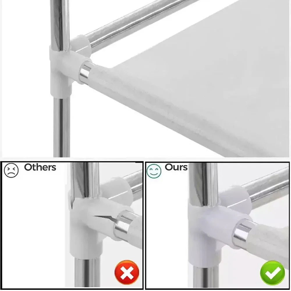 Szafa Tekstylna XXL – Mobilna Garderoba z Półkami i Drążkiem