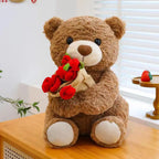 Pluszowy Miś "Rose Love" z Bukietem Róż – Romantyczny Prezent