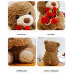 Pluszowy Miś "Rose Love" z Bukietem Róż – Romantyczny Prezent