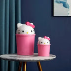 New Sanrio Hello Kitty Dustbin Trash Can Rubbish Bin Garbage Binsanrio Kawaii Trash Paper Basket Can Living Room Bedroom