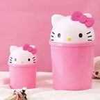 New Sanrio Hello Kitty Dustbin Trash Can Rubbish Bin Garbage Binsanrio Kawaii Trash Paper Basket Can Living Room Bedroom